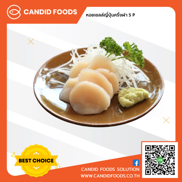 หอยเชลล์ ญี่ปุ่นครึ่งฝา 5 P